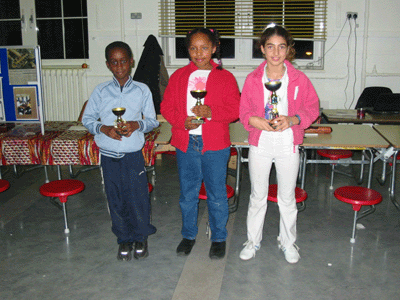 Group picture of medallist of the 2003 Junior UK Open Oware Tournament 